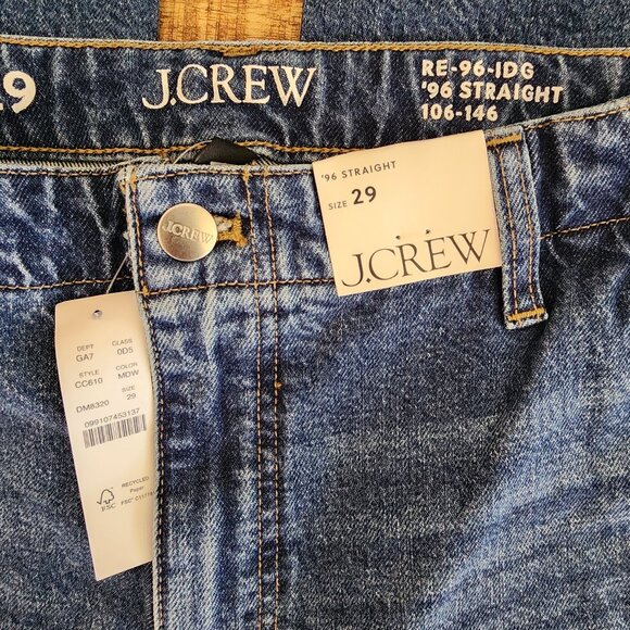 J. CREW High rise Straight Jean with Slant Pockets Size 29 - Picture 7 of 9